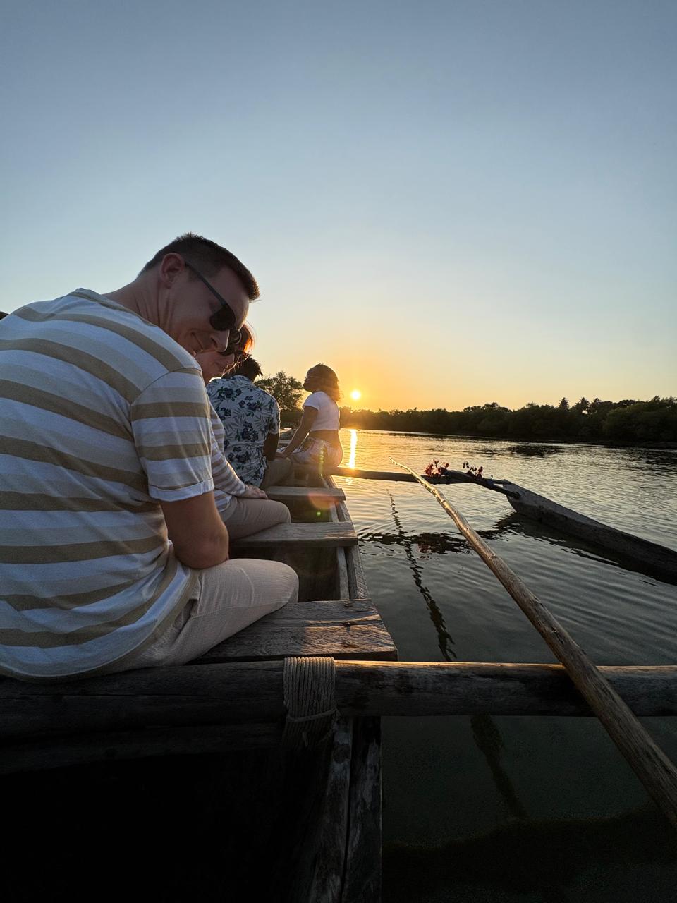 Sunset boat ride along the coast